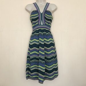 Missoni Lurex Stars and Wavy Stripes Halter Dress
